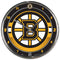 Boston Bruins Round Chrome Wall Clock