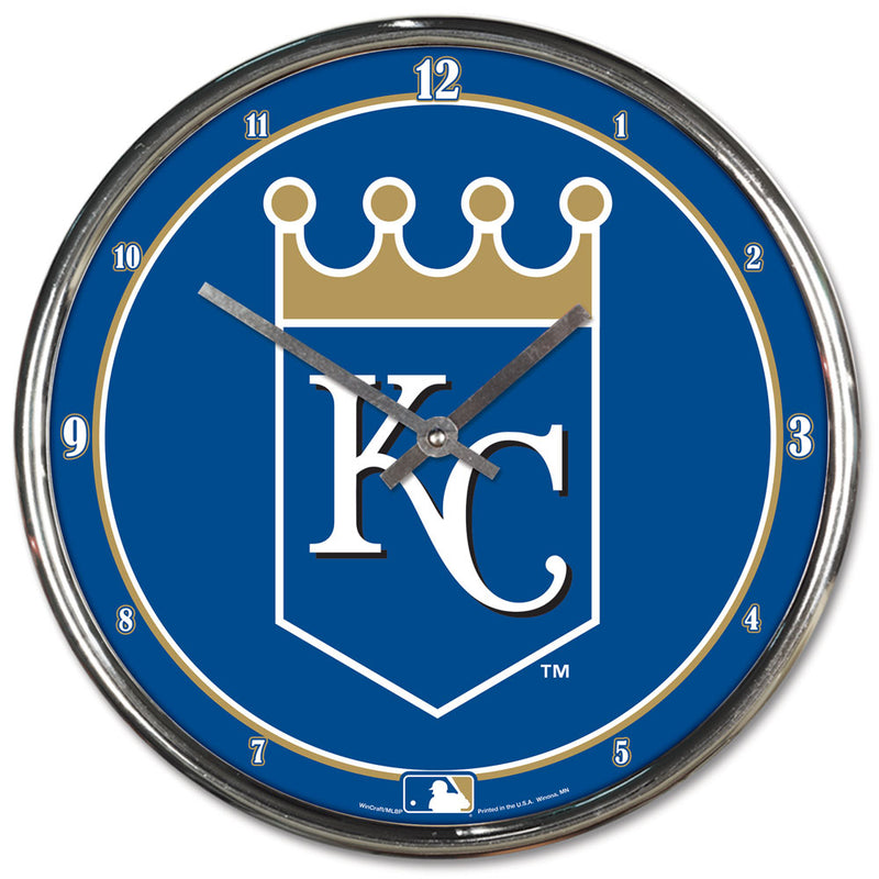 Kansas City Royals Round Chrome Wall Clock