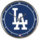 Los Angeles Dodgers Round Chrome Wall Clock
