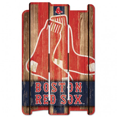 Boston Red Sox Sign 11x17 Wood Fence Style
