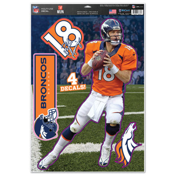 Denver Broncos Peyton Manning Decal 11x17 Multi Use