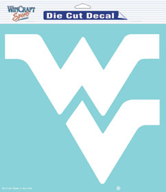 West Virginia Mountaineers Decal 8x8 Die Cut White