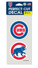 Chicago Cubs Set of 2 Die Cut Decals