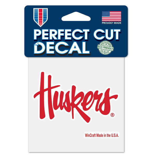 Nebraska Cornhuskers Decal 4x4 Perfect Cut Color