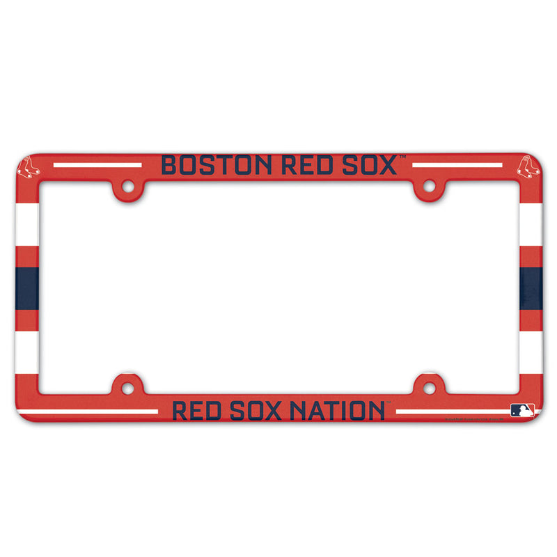Boston Red Sox License Plate Frame Plastic Full Color Style