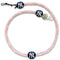 New York Yankees Pink Leather Frozen Rope Baseball Necklace