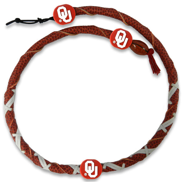 Oklahoma Sooners Spiral Football Necklace