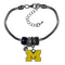 Michigan Wolverines Bracelet Euro Bead Style