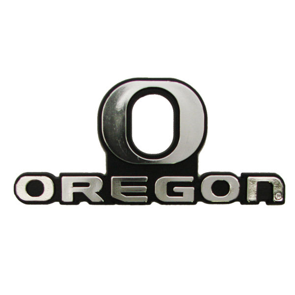 Oregon Ducks Auto Emblem - Silver