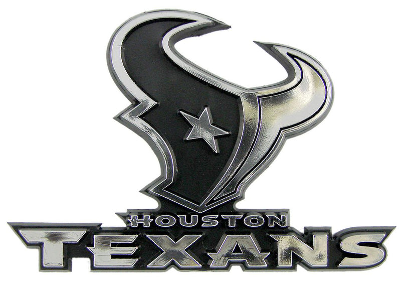 Houston Texans Auto Emblem - Silver