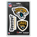 Jacksonville Jaguars Decal Die Cut Team 3 Pack