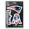 New England Patriots Decal Die Cut Team 3 Pack