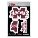 Mississippi State Bulldogs Decal Die Cut Team 3 Pack