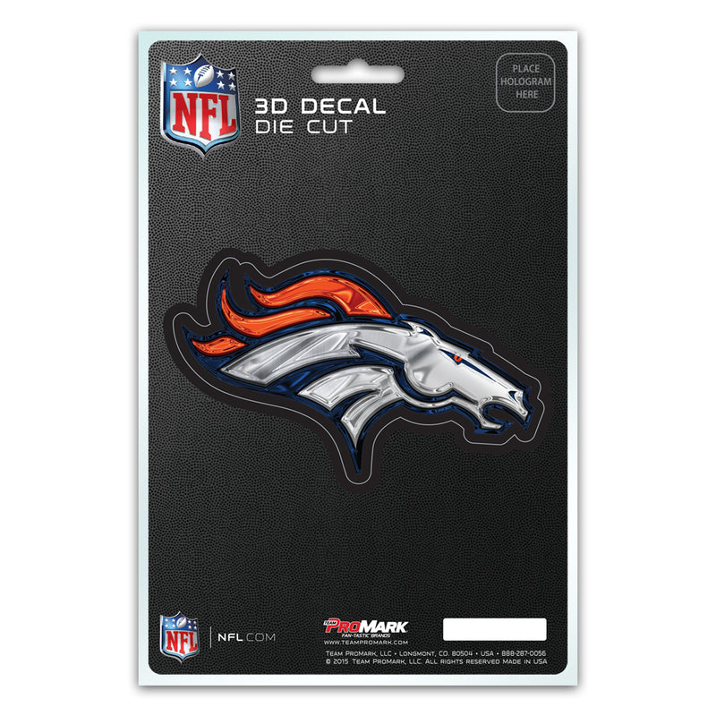 Denver Broncos Decal 5x8 Die Cut 3D Logo Design