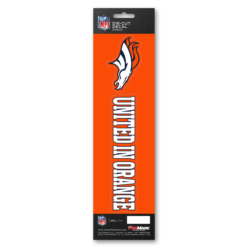 Denver Broncos Decal Die Cut Slogan Pack