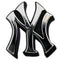 New York Yankees Auto Emblem - Silver