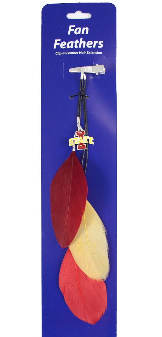 Iowa State Cyclones Team Color Feather Hair Clip