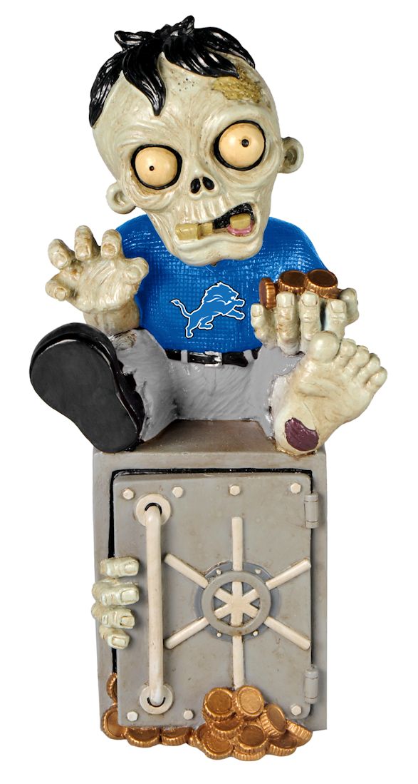 Detroit Lions Zombie Figurine Bank