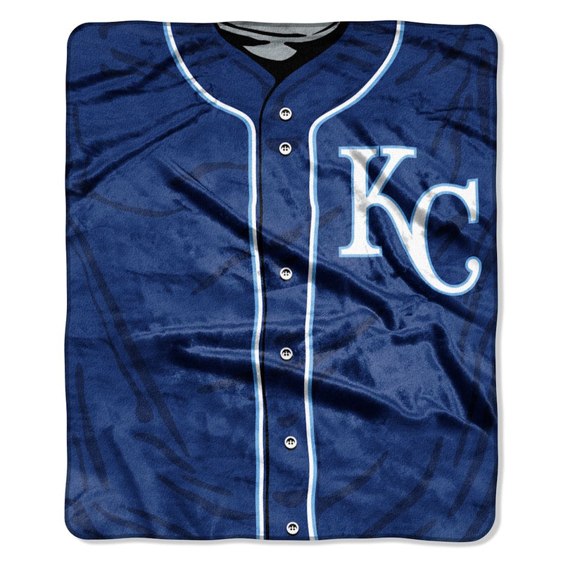 Kansas City Royals Blanket 50x60 Raschel Jersey Design