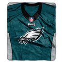 Philadelphia Eagles Blanket 50x60 Raschel Jersey Design