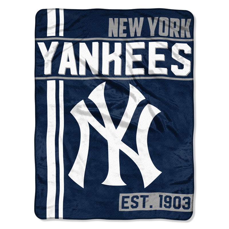 New York Yankees Blanket 46x60 Micro Raschel Walk Off Design
