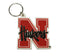Nebraska Cornhuskers Keychain Rubber Script Logo