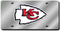 Kansas City Chiefs License Plate Laser Cut Silver