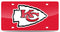 Kansas City Chiefs License Plate Laser Cut Red