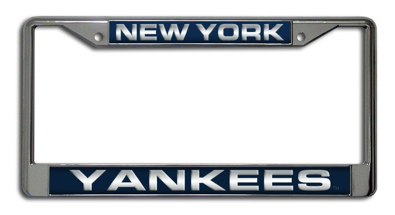 New York Yankees License Plate Frame Laser Cut Chrome