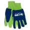 Seattle Seahawks Two Tone Adult Size Gloves - Navy/Green