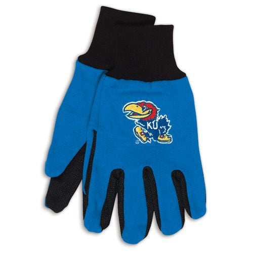 Kansas Jayhawks Two Tone Gloves - Adult